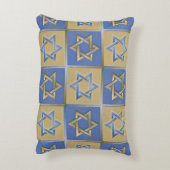 金ゴールドブルースターオブデイヴィッドアートパネル アクセントクッション (裏面(縦))