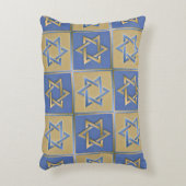 金ゴールドブルースターオブデイヴィッドアートパネル アクセントクッション (正面(垂直))