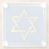 金ゴールドブルースターオブデイヴィッドアートパネル ガラスコースター (裏面)