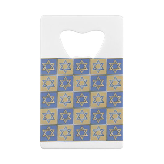 金ゴールドブルースターオブデイヴィッドアートパネル クレジットカード栓抜き (裏面)