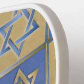 金ゴールドブルースターオブデイヴィッドアートパネル ピックルボールラケット (左詳細)