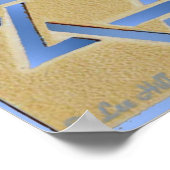 金ゴールドブルースターオブデイヴィッドアートパネル ポスター (角)