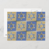 金ゴールドブルースターオブデイヴィッドアートパネル ポストカード (正面/裏面)