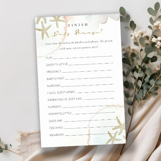 金ゴールドブルースターフィッシュフィニッシュパパのフレーズ赤ちゃんシャワー