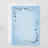 金ゴールドブルーストーリーブックホワイトパンプキンブライダルシャワー 招待状 (裏面)