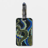 金ゴールドブルータコ触手グレーブラックアート ラゲッジタグ (裏面縦)