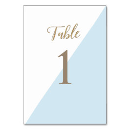 金ゴールドブルーバプテモダンィスマ編集可能 テーブルナンバー