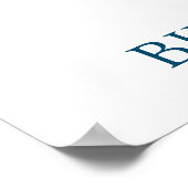 金ゴールドブルーバースデーカスタムタパーティー20x30写真 ポスター (角)