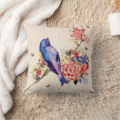 金ゴールドブルーバードレッドフローラ蝶グリッター クッション (ブランケット)