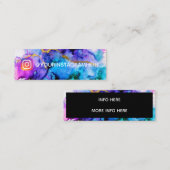 金ゴールドブルーパープルウォーターカラーソーシャルメディアInstagram スキニー名刺 (正面/裏面)