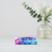 金ゴールドブルーパープルウォーターカラーソーシャルメディアInstagram スキニー名刺 (スタンド正面)