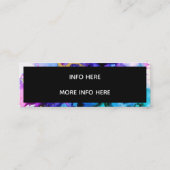 金ゴールドブルーパープルウォーターカラーソーシャルメディアInstagram スキニー名刺 (裏面)