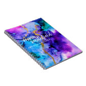 金ゴールドブルーパープルウォーター色 ノートブック (右側)