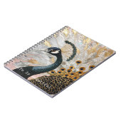 金ゴールドブルーピーコックフェザー ノートブック (左側)