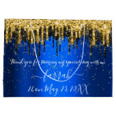 金ゴールドブルーブラックドリップスフェイスラージ抱き枕 ラージペーパーバッグ (裏面)