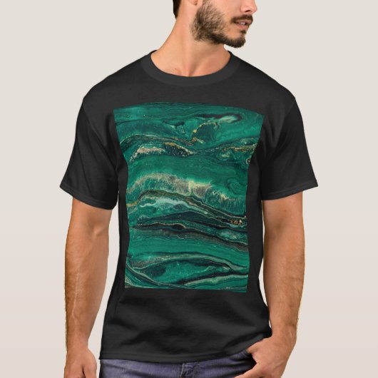 金ゴールドブルーマーリング:流動的な芸術 Tシャツ (正面)