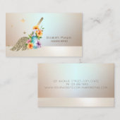 金ゴールドブルームハウスクリーニングサービススプレーボトル 名刺 (正面/裏面)