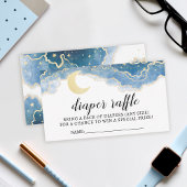 金ゴールドブルームーンおむつラッフルベビーシャワーカード エンクロージャーカード