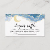 金ゴールドブルームーンおむつラッフルベビーシャワーカード エンクロージャーカード (正面)