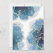 金ゴールドブルームーン男の子の赤ちゃんシャワーの招待状 招待状 (裏面)