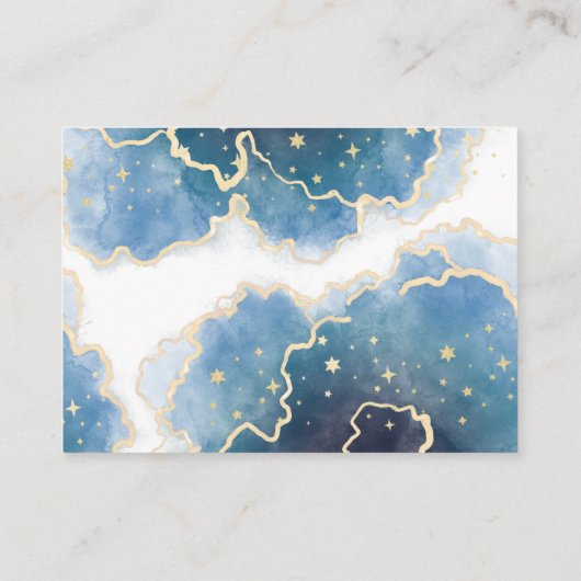 金ゴールドブルームーン男の赤ちゃんシャワーエンクロージャカード エンクロージャーカード (裏面)