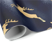 金ゴールドブルーメタリックトナディアホリデイ ラッピングペーパー (ロールコーナー)