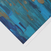 金ゴールドブルーモザイクアフリカ系アメリカ人女性デコパージュ 薄葉紙 (詳細)