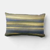 金ゴールドブルーラインランバーピロー33 cm x 53 cm ランバークッション (裏面)