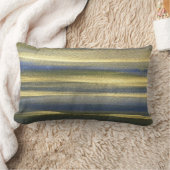 金ゴールドブルーラインランバーピロー33 cm x 53 cm ランバークッション (ブランケット)