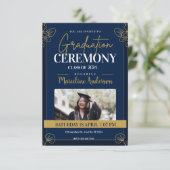 金ゴールドブルーヴィンテージクラシック卒業 招待状 (スタンド正面)