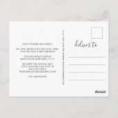 金ゴールドブルー大理石の新しいアドレスの移動告知 ポストカード (裏面)