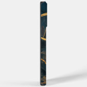 金ゴールドブルー大理石クール Case-Mate iPhoneケース (裏面 / 右)