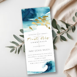 金ゴールドブルー水中海魚ファースト・ホーリー・コミューン 招待状