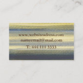 金ゴールドブルー芸術的オリジナルエディタ名刺 名刺 (裏面)