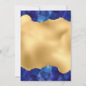 金ゴールドブルー70th誕生日パーティー 招待状 (裏面)