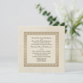 金ゴールドブロケダマスクフローラエレガフォーマルントウェディング 招待状 (スタンド正面)