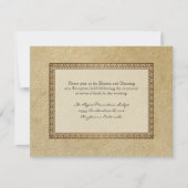 金ゴールドブロケダマスクフローラフォーマル披露宴招待状 招待状 (正面)