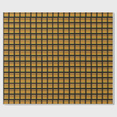 金ゴールドブロックオンブラックラッピング紙 ラッピングペーパー (フラット)