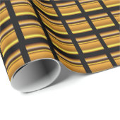 金ゴールドブロックオンブラックラッピング紙 ラッピングペーパー (ロールコーナー)