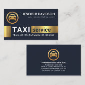 金ゴールドブロックタクシー運転台車輸送 名刺 (正面/裏面)