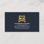 金ゴールドブロック移動トラック輸送 名刺 (裏面)