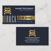 金ゴールドブロック移動トラック輸送 名刺 (正面/裏面)