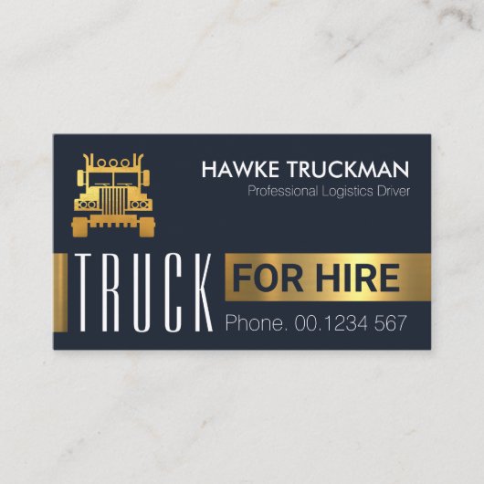 金ゴールドブロック移動トラック輸送 名刺 (正面)