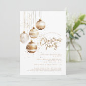 金ゴールドブロンズオーナメントボードクリスマスパーティー 招待状 (スタンド正面)