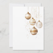 金ゴールドブロンズオーナメントボードクリスマスパーティー 招待状 (裏面)