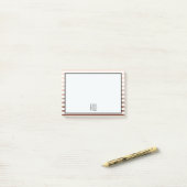 金ゴールドブロンズグラデーションストライプモノグラム ポストイット (デスク上)