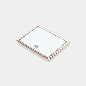 金ゴールドブロンズグラデーションストライプモノグラム ポストイット (アングル)