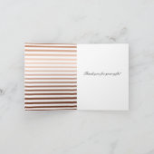 金ゴールドブロンズグラデーションズストライプサンキュー サンキューカード (内部)