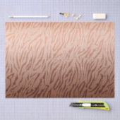 金ゴールドブロンズグラデーションタイガープリント 薄葉紙 (クラフト)