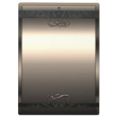 金ゴールドブロンズシャインエレガントシックグラムパーソナライズされた クリップボード (裏面)